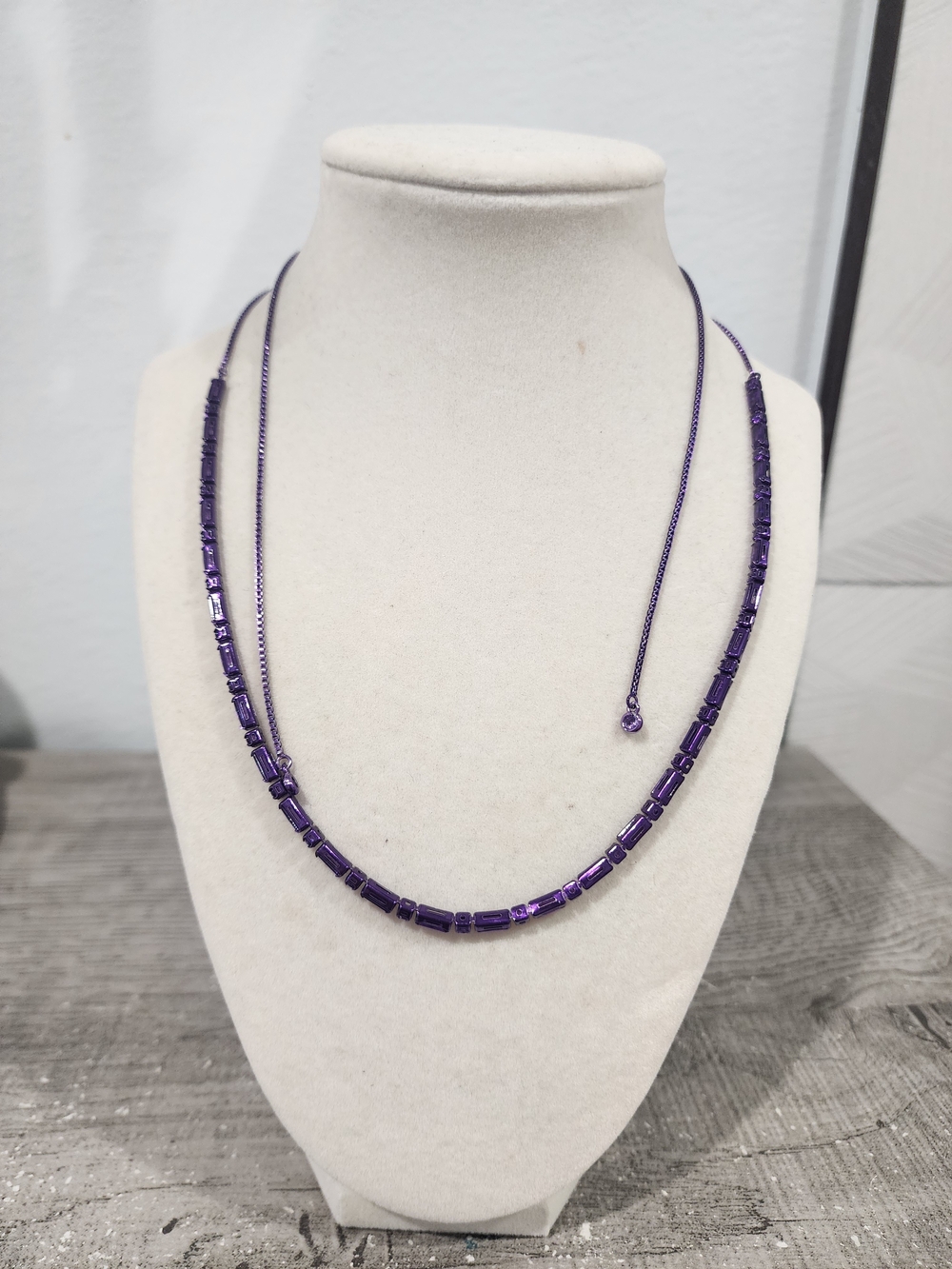 Purple Beaded Adjustable Women's Necklace - Alexa Rae
